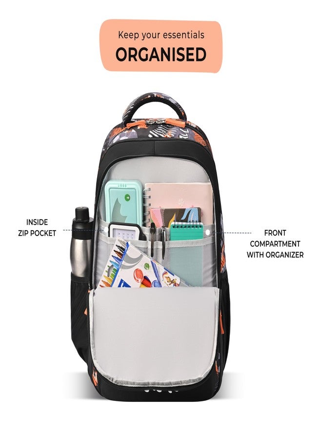 Gear Athletic 17"/20L Medium Water Resistant School Bag/Casual Backpack/Daypack/Laptop Bag for Boys/Girls (Black - White) - Image 5